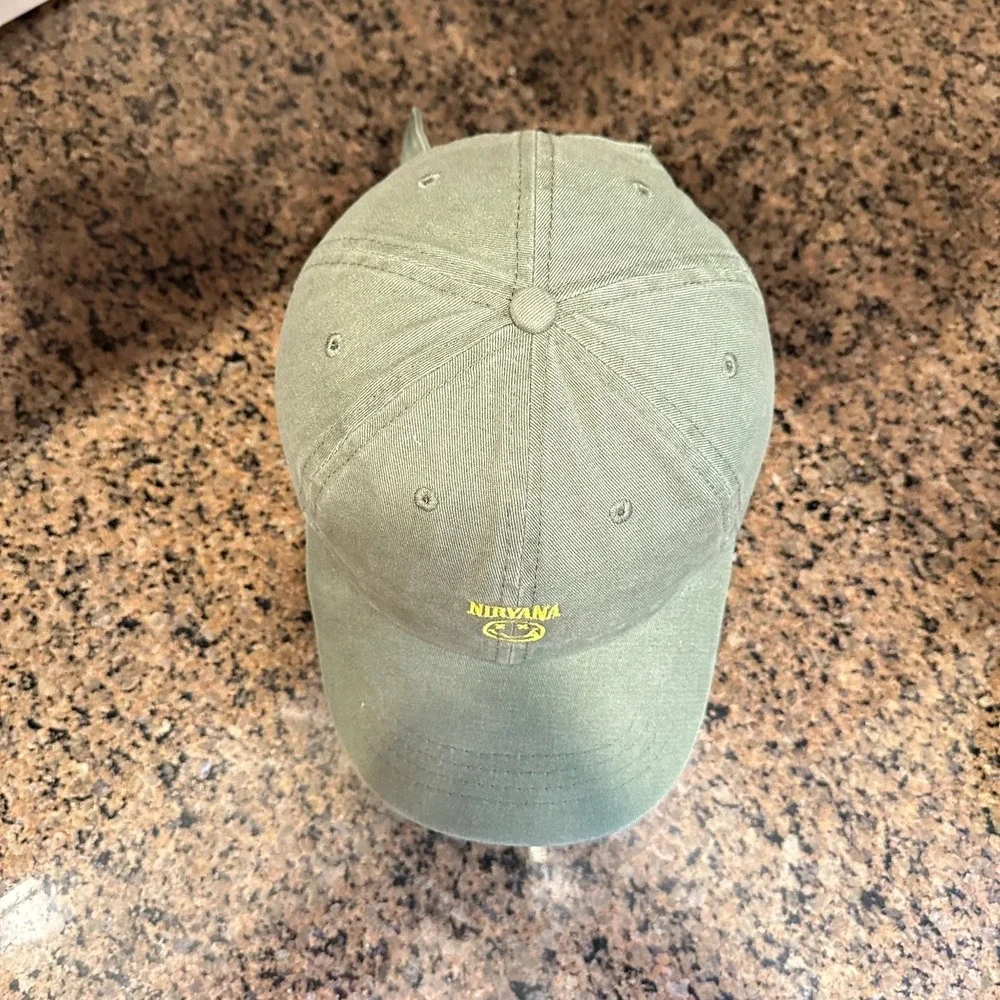 Nirvana Smiley Face Logo Cotton:On Dad Hat Baseball Cap Adjustable Green‎